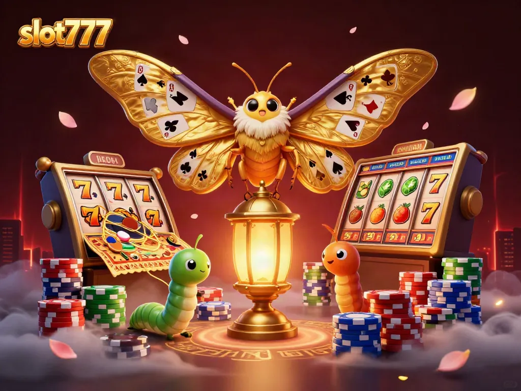 Play slot777 with exciting spinning reels and vibrant jackpot counters surrounded by casino-themed elements.