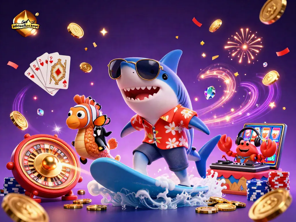 Experience adriaenblocknyc's vibrant casino action with our animated characters celebrating wins amidst golden coins.