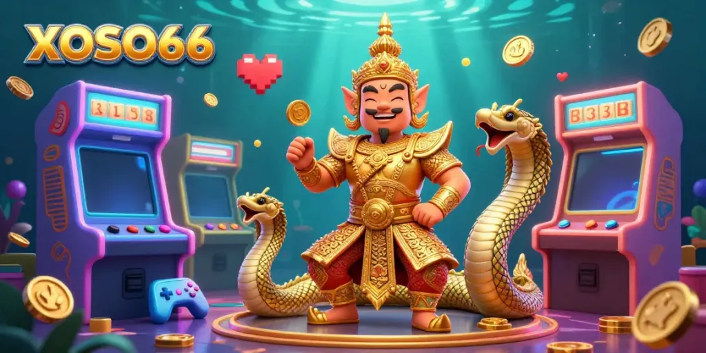 Engage with XOSO66's vibrant casino experience enhanced by dynamic characters and gaming elements.